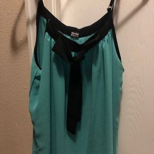Teal tank top blouse